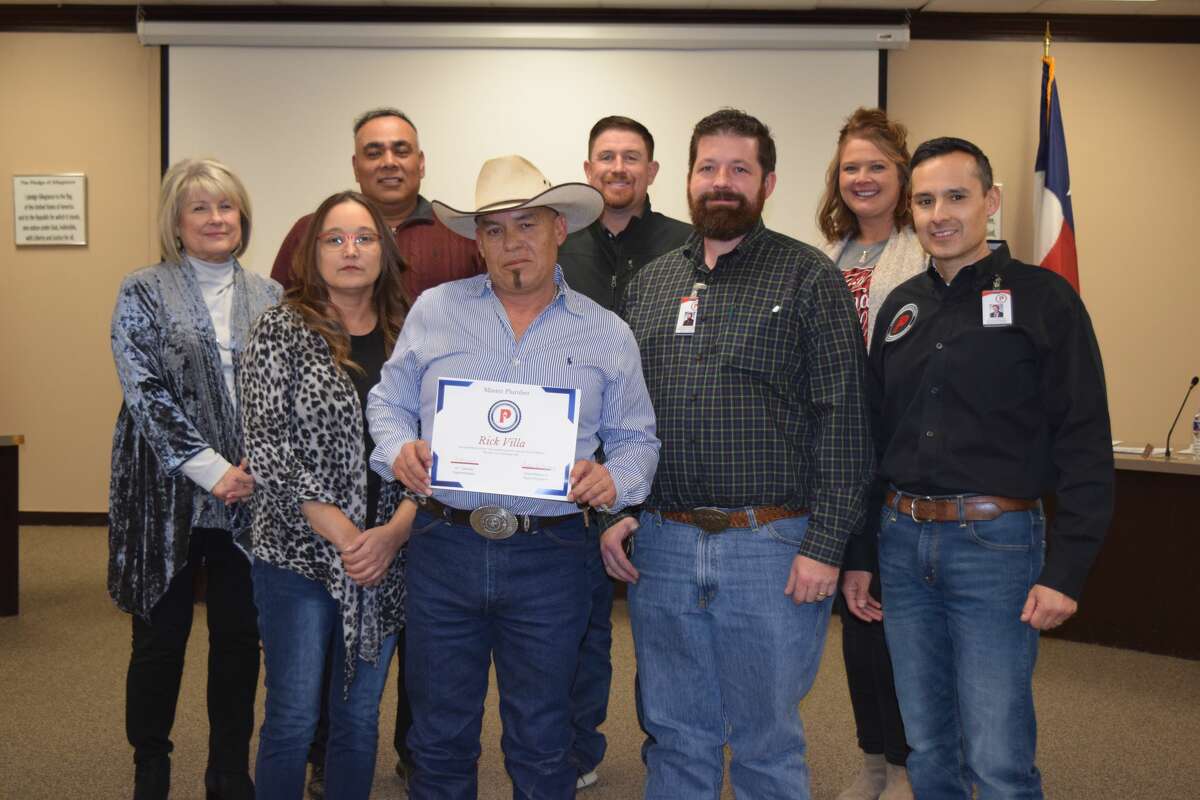 Plainview ISD School Board recognizes local plumber’s