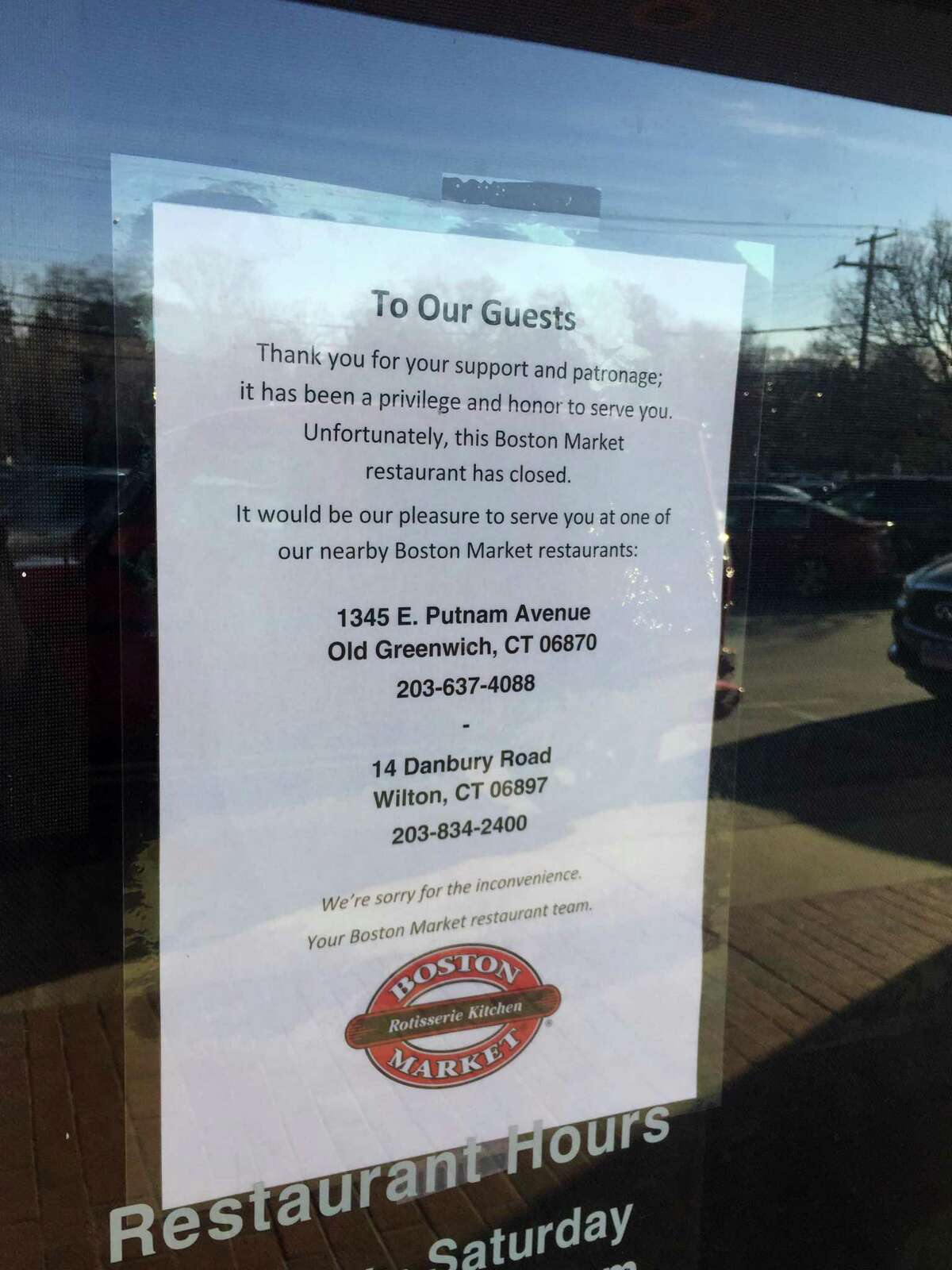 Boston Market closes Stamford restaurant