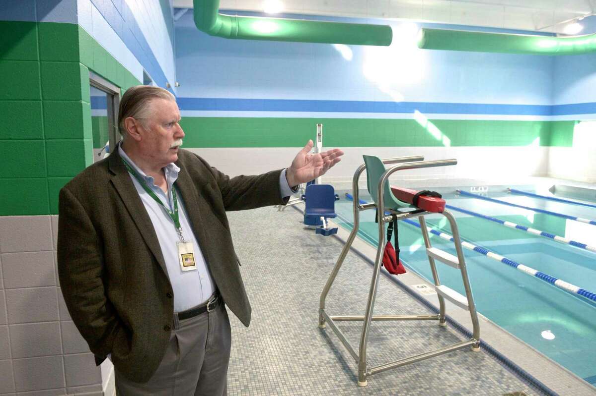 James Maloney, President and CEO of the Connecticut Institute For Communities, Inc, shows the refurbished pool at the Danbury Community Center. Monday, December 23, 2019, in Danbury, Conn.