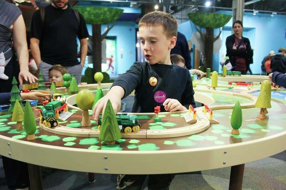A hands-on interactive activity in the â€?“Forever Forestâ€� at the Alden B. Dow Museum of Science and Art at the Midland Center for the Arts through Jan. 12, 2020. (Provided photo/Midland Center for the Arts)