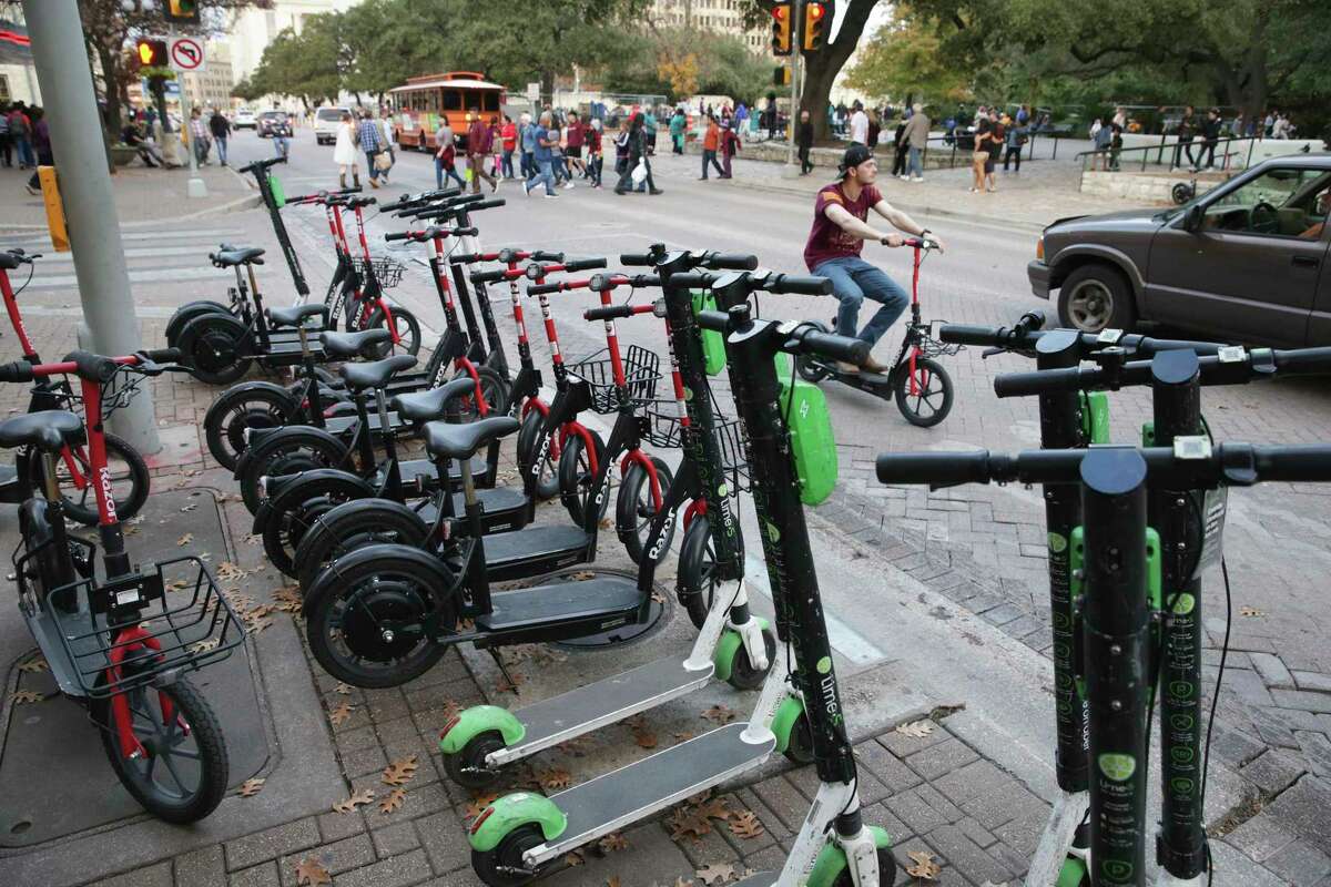 At the height of the scooter craze, there was about 7,600 of the dockless vehicles downtown.
