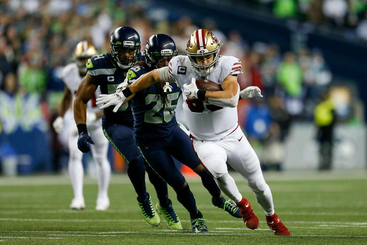 49ers Tight End George Kittle Was Mere Minutes From Catching Passes From  Russell Wilson With the Seahawks