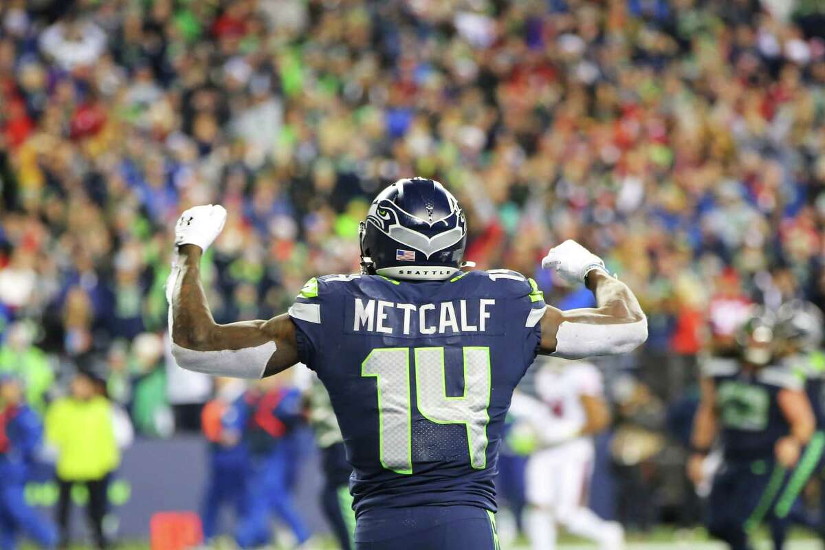 dk metcalf action green jersey