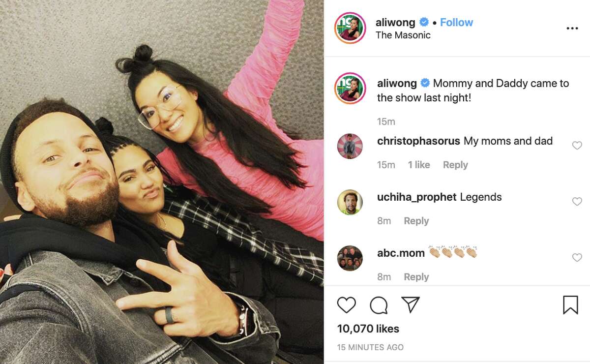 Steph and Ayesha Curry made a date night out of Ali Wong's Sunday night "Milk & Money" tour stop at the Masonic.