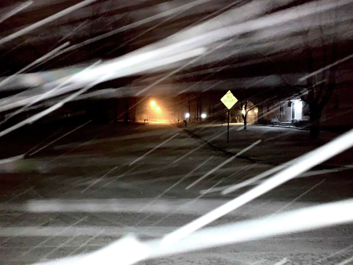 Images of Monday night's snowfall in Midland.