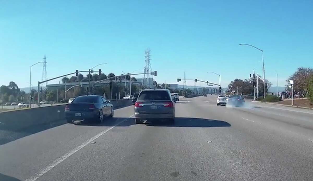 A Reddit user's car dash cam captured a crash on State Route 84 in which a car crossing multiple lanes was rear-ended by a faster-moving vehicle.  The footage prompted a flurry of comments about the competence of Bay Area drivers vs. those in other states.