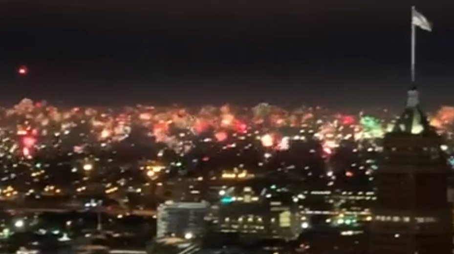 Video shows illegal New Year's Eve fireworks erupting across San