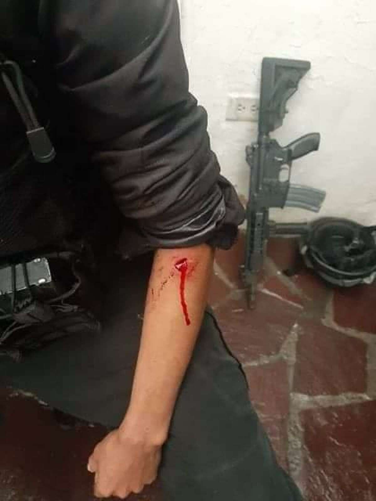 Some state cops were wounded in the firefights that occurred Tuesday and Wednesday with suspected cartel members in Nuevo Laredo.