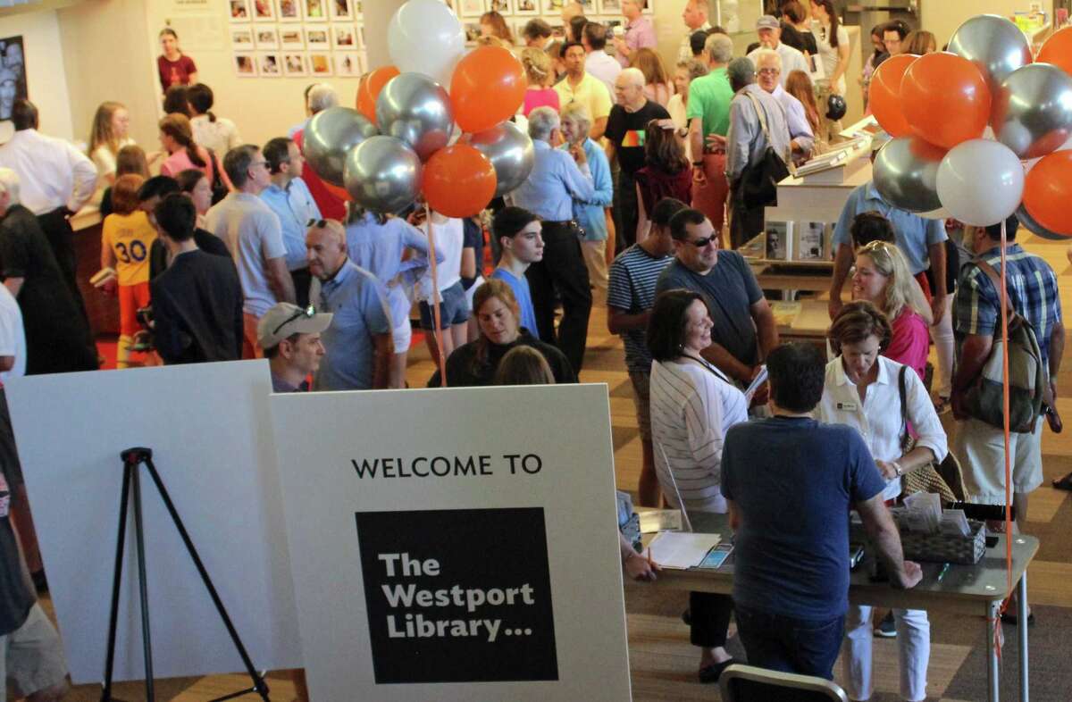 Hundreds check out the newly renovated Westport Library at its grand reopening on June 23, 2019.