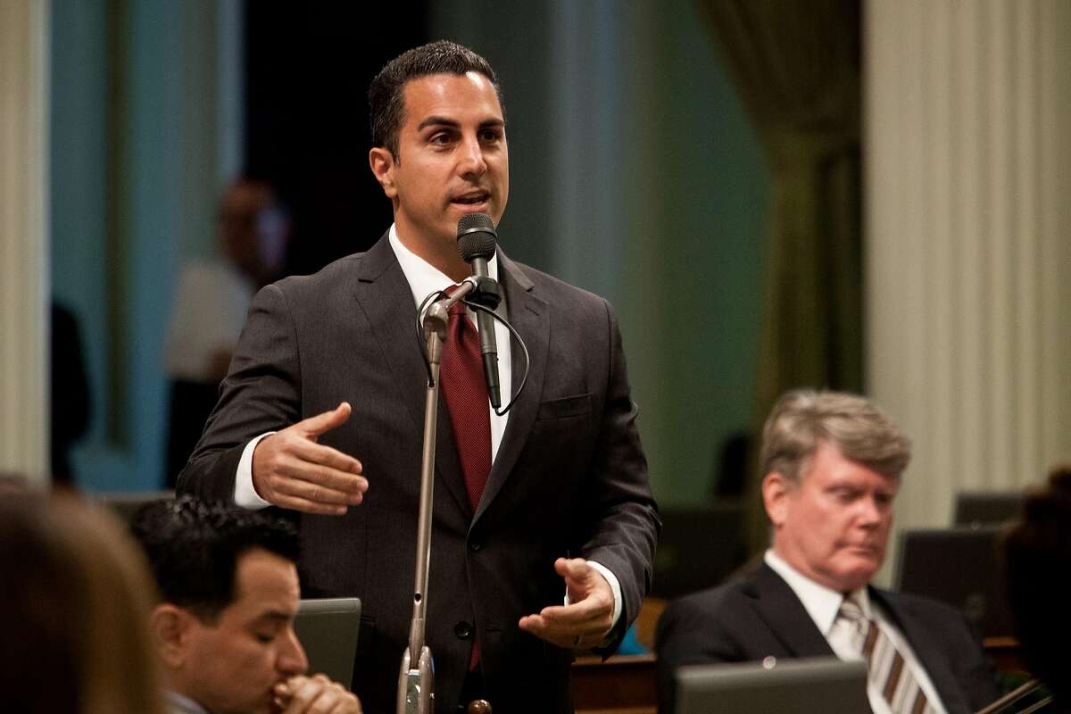 California State Assemblymember Mike Gatto speaks during a legislative session in Assembly chambers at the State Capitol in Sacramento, California, April 29, 2013.