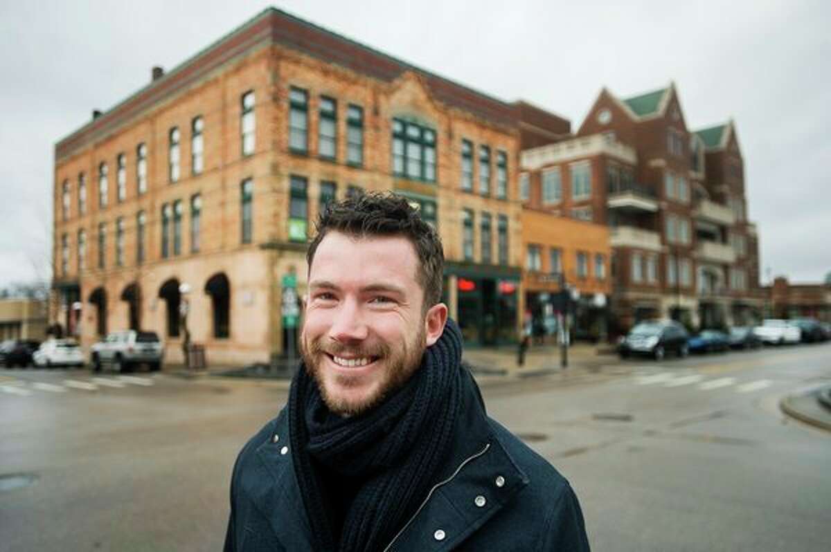 Grant Murschel, director of planning and community development for the City of Midland, poses for a portrait in downtown Midland. (Katy Kildee/kkildee@mdn.net)