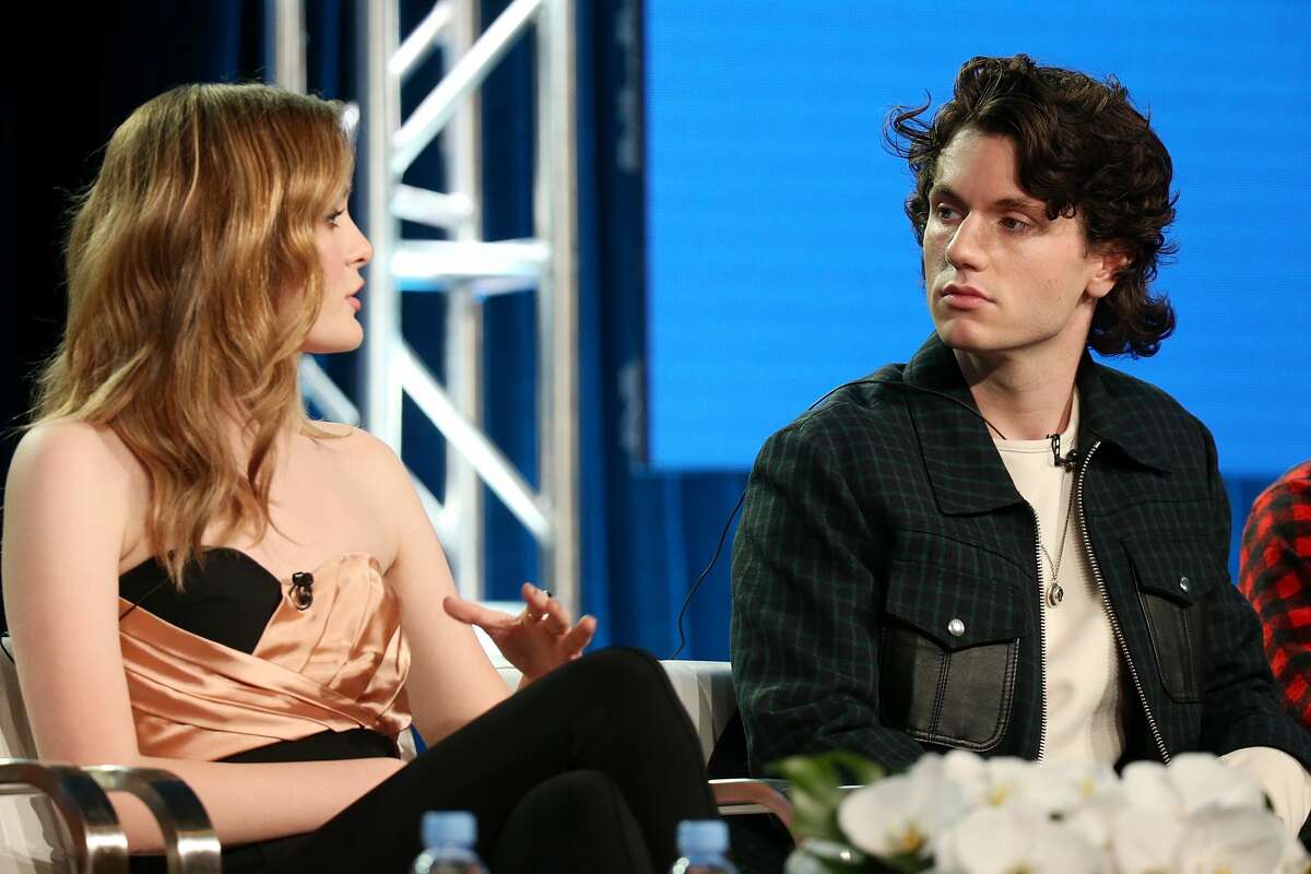 PASADENA, CA - JANUARY 15: (L-R) Actors Grace Victoria Cox and James Scully of 'Heathers' speak onstage during the Paramount Network portion of the 2018 Winter TCA on January 15, 2018 in Pasadena, California. (Photo by Phillip Faraone/Getty Images for Viacom)