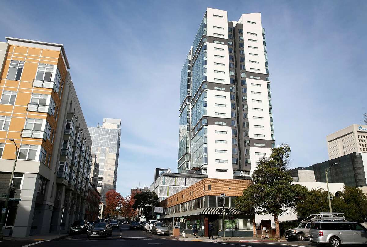 The new Zo residential building is seen at 17th and Webster streets in Oakland, Calif. on Friday, Jan. 3, 2020.
