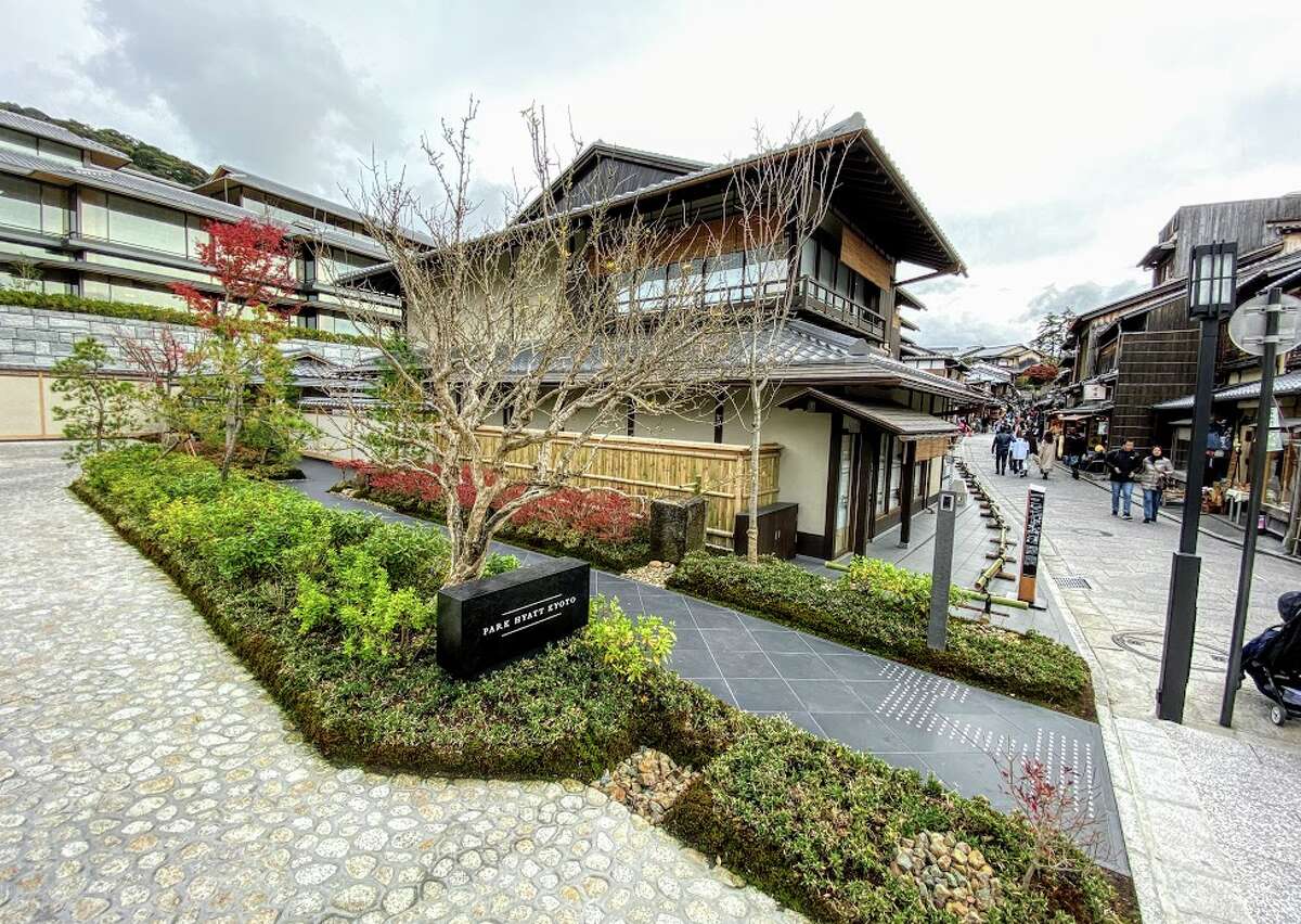 The 70-room Park Hyatt Kyoto is carved into a hillside in the historic, and busy, Higashiyama district