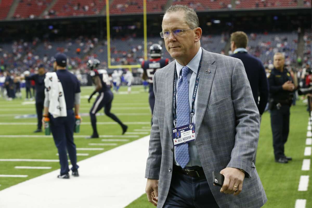 Houston Texans president Jamey Rootes walks on the sidelines before an AFC wild card playoff game against the Buffalo Bills at NRG Stadium on Saturday, Jan. 4, 2020, in Houston.