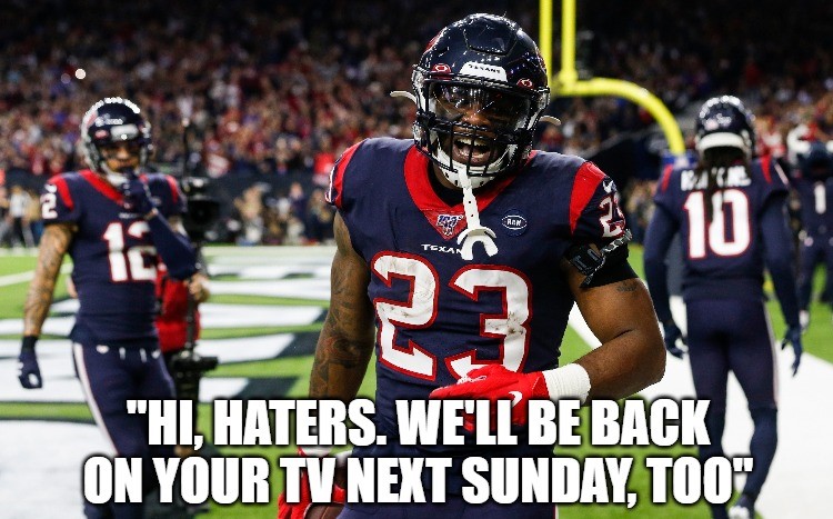 Memes celebrate Texans' win, Patriots' loss