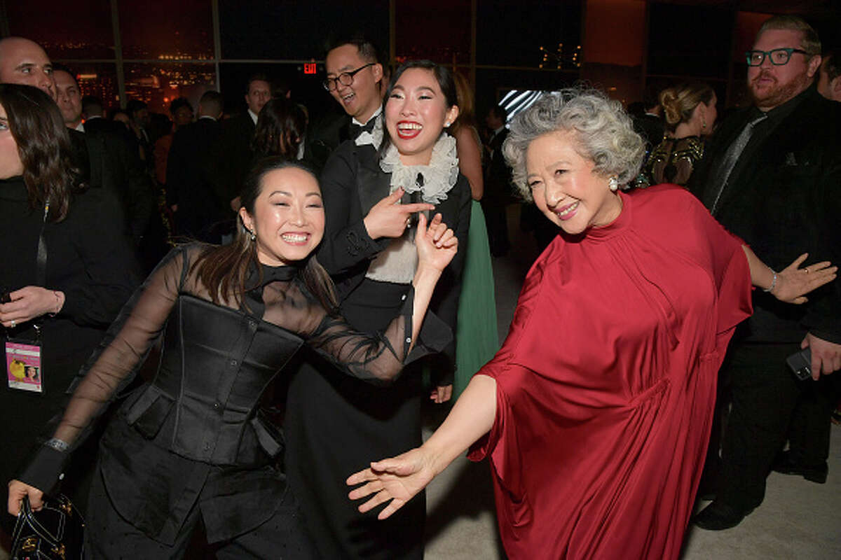 Diana Lin, Awkwafina and Zhao Shuzhen attend The 2020 InStyle And Warner Bros. 77th Annual Golden Globe Awards Post-Party at The Beverly Hilton Hotel on January 05, 2020 in Beverly Hills, California. (Photo by Lester Cohen/Getty Images for InStyle)
