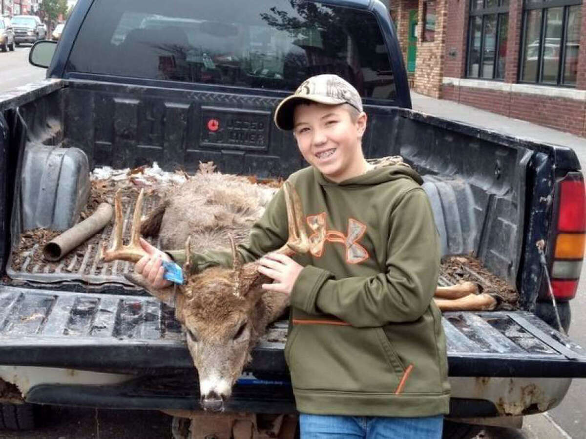 Logan Cassidy, 13, of Rodney, shot this 10-point buck with 18-inch rack span on Nov. 17 in Mecosta County. 
