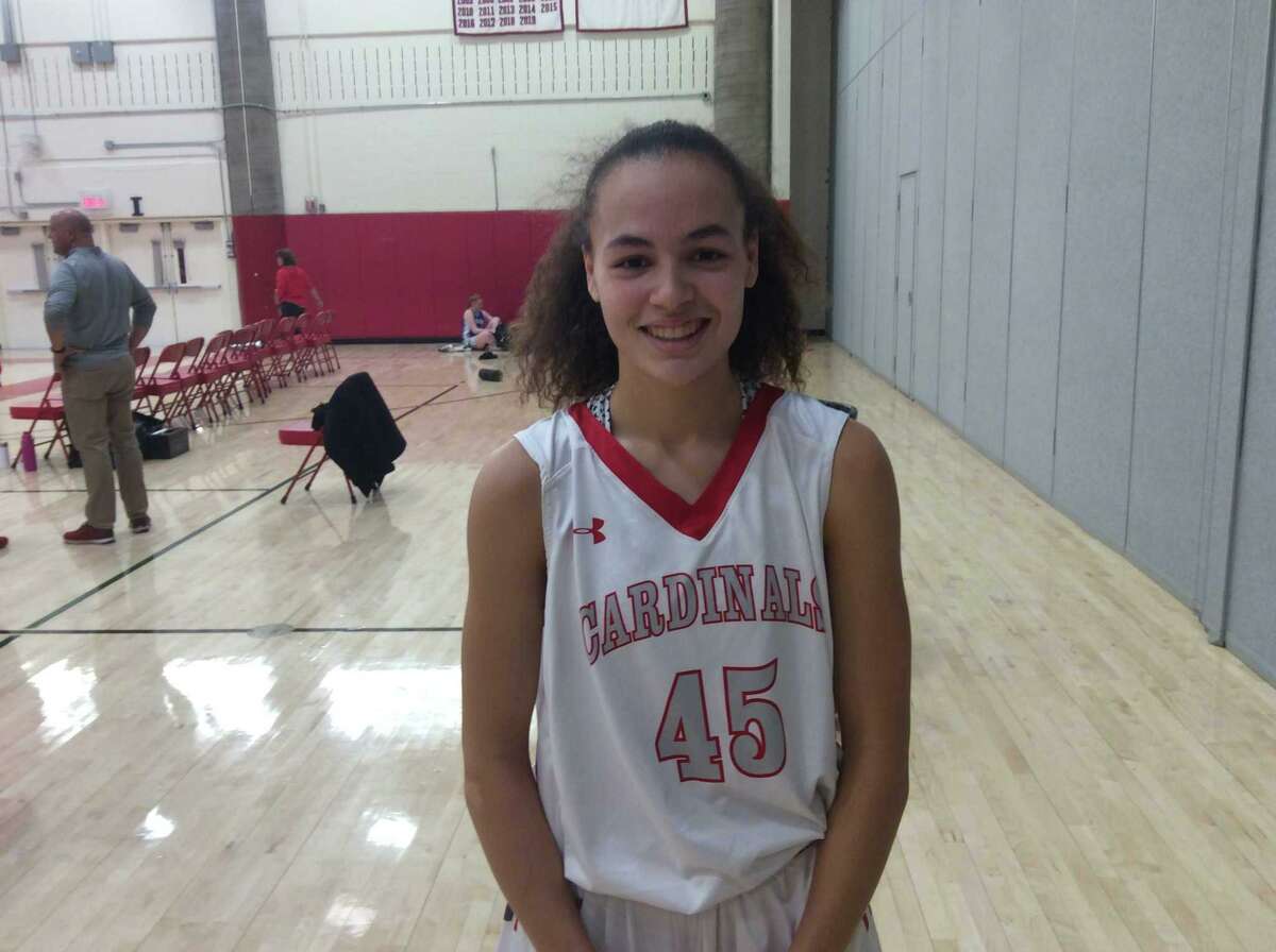 Freshman Mackenzie Nelson had 21 points, six rebounds, five assists, and six steals in Greenwich's 59-42 win over Ridgefield.
