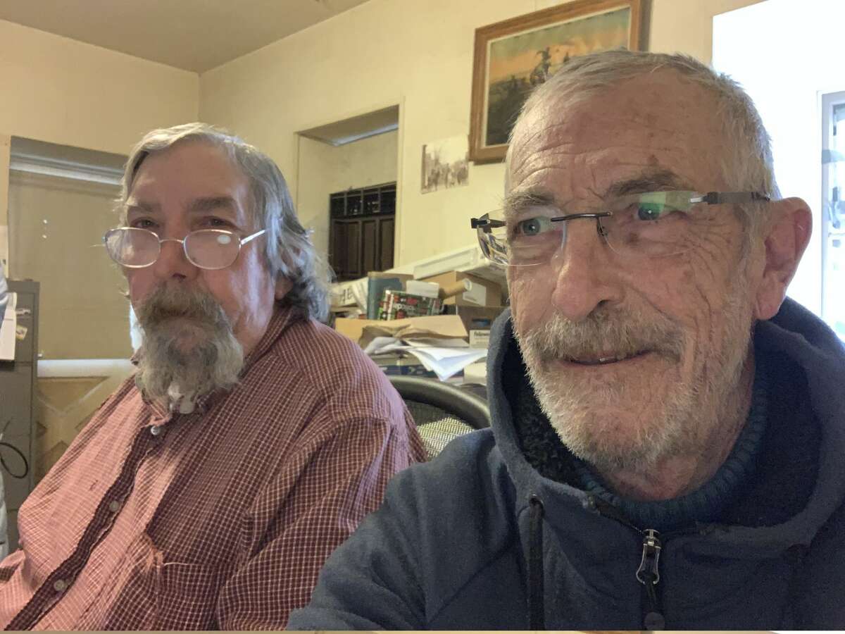 Don Russell (left) is stepping down as publisher and editor of the Mountain Messenger. Carl Butz (right) is taking over on Jan. 20, 2019.  Established in 1853, the paper covering Sierra and Plumas counties is the oldest weekly newspaper in California.