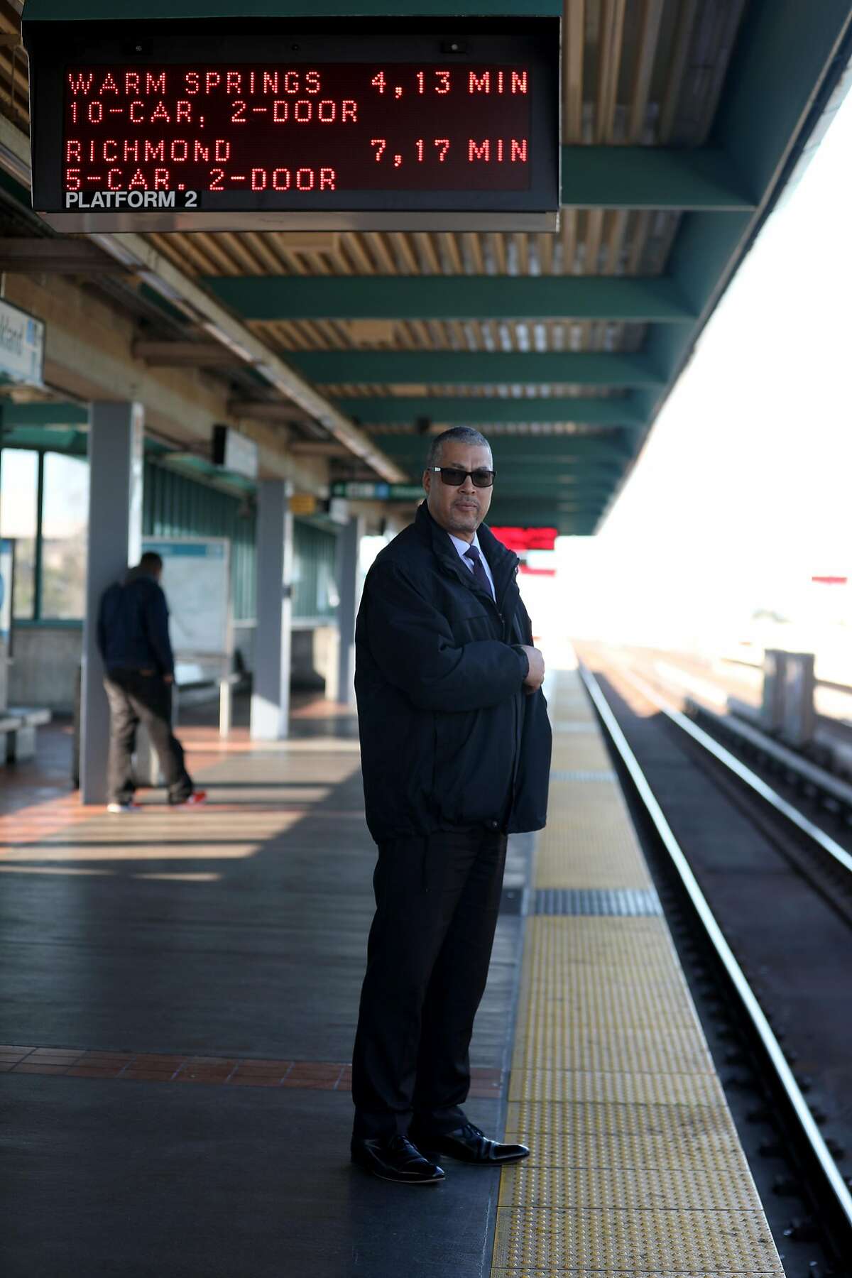 BART's independent police inspector general Russell Bloom waits for the Richmond bart train in Oakland on Monday, Jan. 6, 2020, in Oakland, Calif.