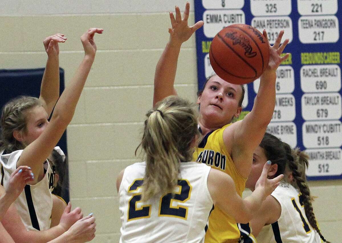The Bad Axe girls basketball team topped visiting North Huron, 54-25, on Monday, Jan. 6, 2020.