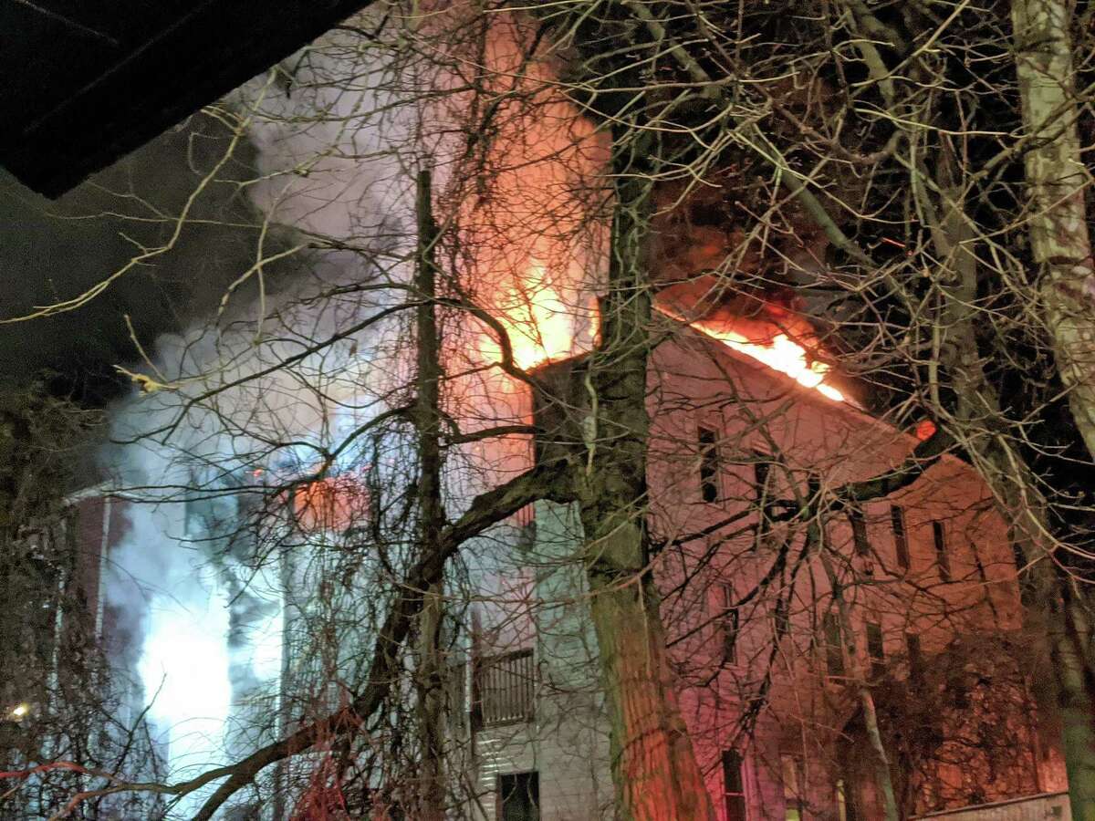 Seventeen people including three children were displaced after a serious fire in the 200 block of Maplewood Avenue Monday night on Jan. 6, 2019, officials said.