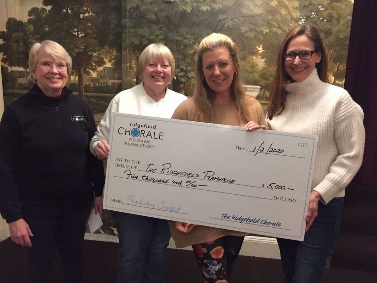 From left to right; Amy Day and Daniela Sikora of the Ridgefield Chorale and Allison Stockel and Jane Lindenburg of the Ridgefield Playhouse.