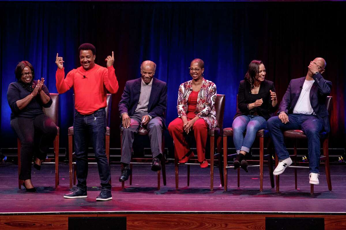 From left, Sharon Robinson, daughter of Jackie Robinson, former Boston Red Sox pitcher Pedro Martinez, former Boston Red Sox player Tommy Harper, Boston Red Sox Vice President / Club Counsel Elaine Steward, Executive Director of the Red Sox Foundation Rebekah Salwasser, and Boston Red Sox Manager Alex Cora participate in a Jackie Robinson Celebration Of Life Panel during the 2019 Red Sox Winter Weekend on January 19, 2019 at Foxwoods Resort & Casino in Ledyard, Connecticut.