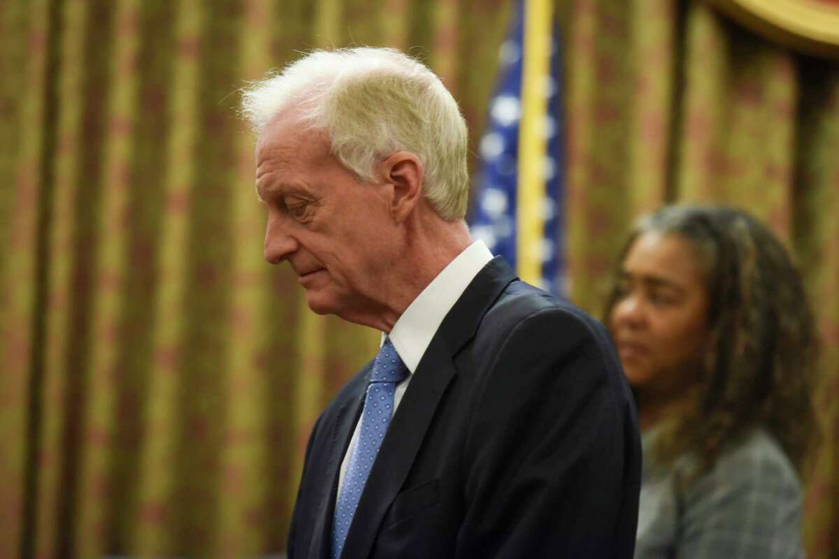 D.C. Councilmember Jack Evans, D-Ward 2, attends Tuesday's council meeting before submitting a letter of resignation to Council Chairman Phil Mendelson, a Democrat.