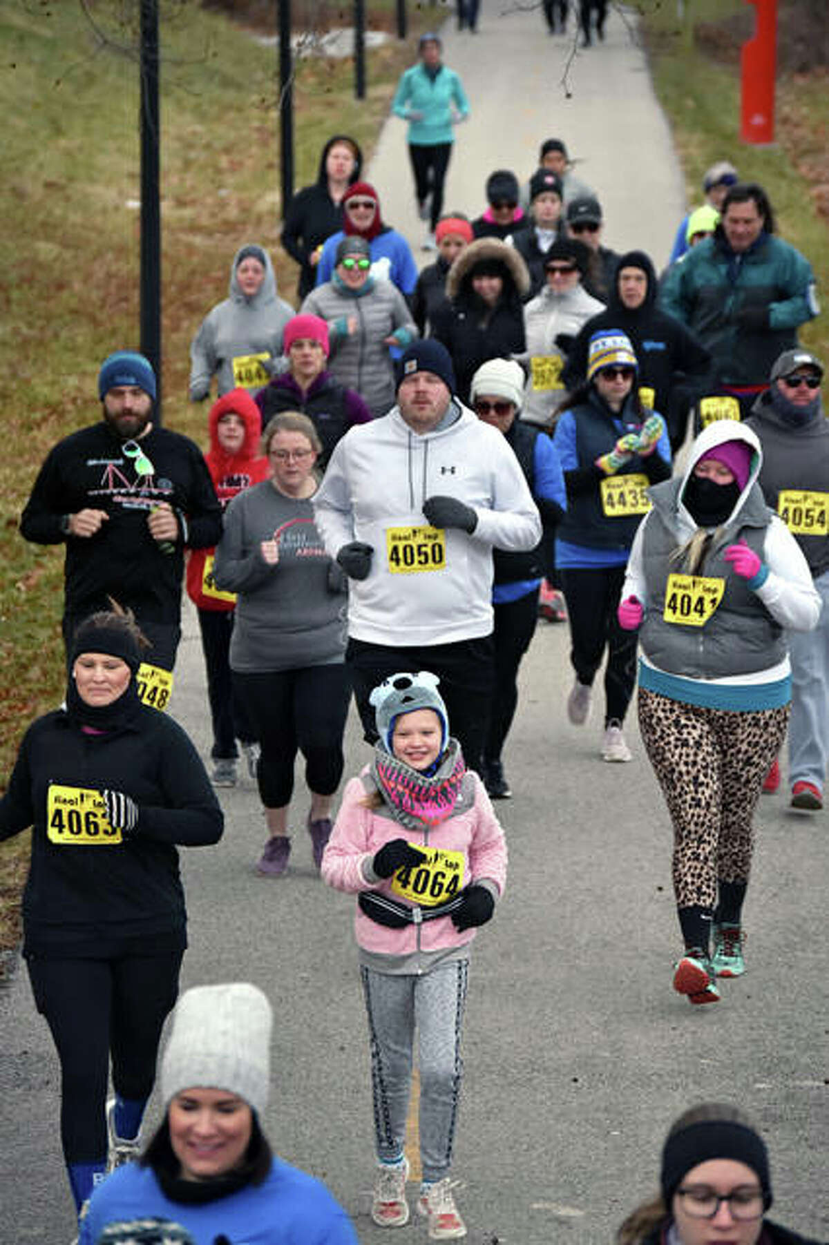 Runners compete in the New Year, New You 5K at SIUE on Saturday. The event was hosted by the Hearst Media Group.