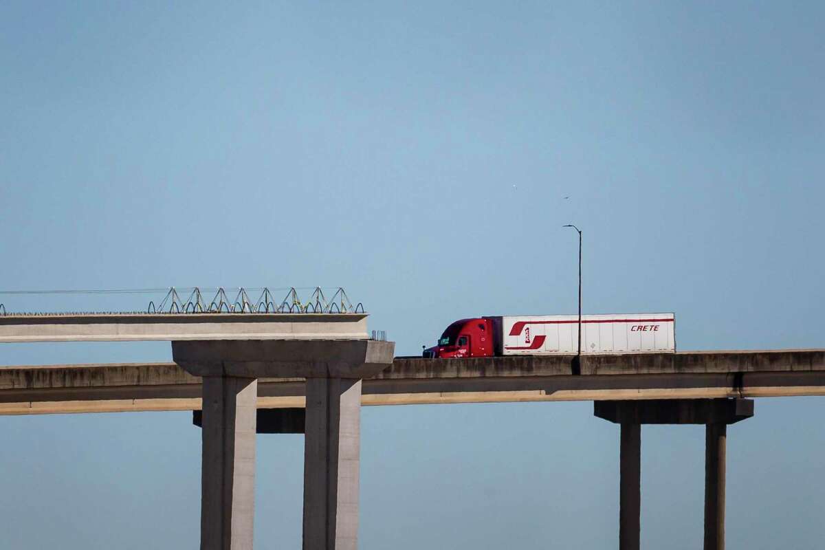 A three-week pause is planned in construction of the new Ship Channel Bridge along the Sam Houston Tollway in Houston, Tuesday, Jan. 7, 2020. Engineers must agree on a solution to a possible design flaw found nearly 20 months into construction.