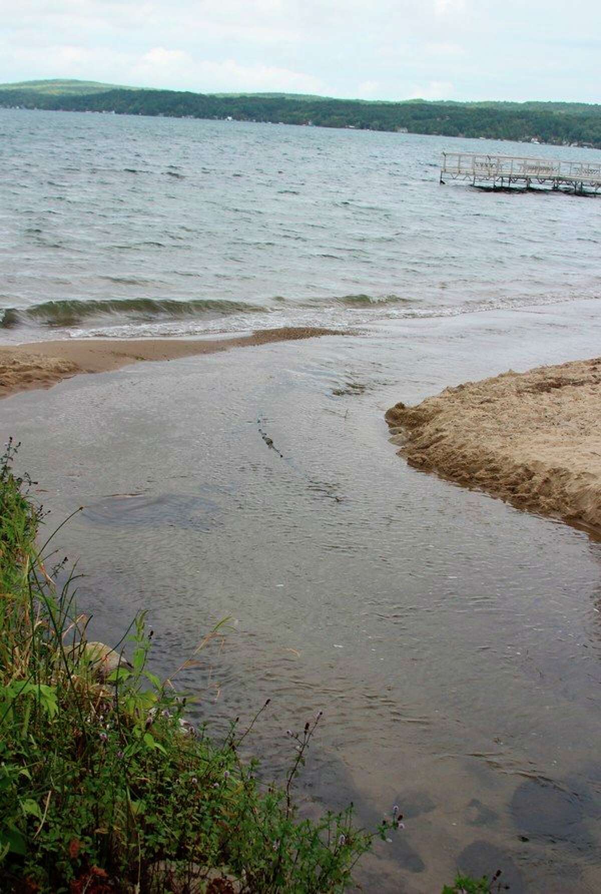 The Village of Beulah is working with the county and the Benzie Conservation District to keep e.coli from running out of the Cold Creek and into Crystal Lake during storm events. (File photo)