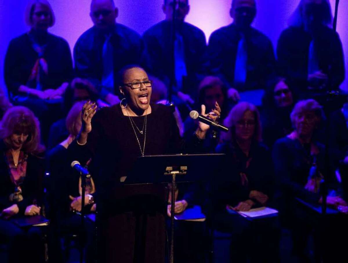 Kimberly Wilson at last year's Martin Luther King Jr. Day ceremony at the Ridgefield Playhouse.