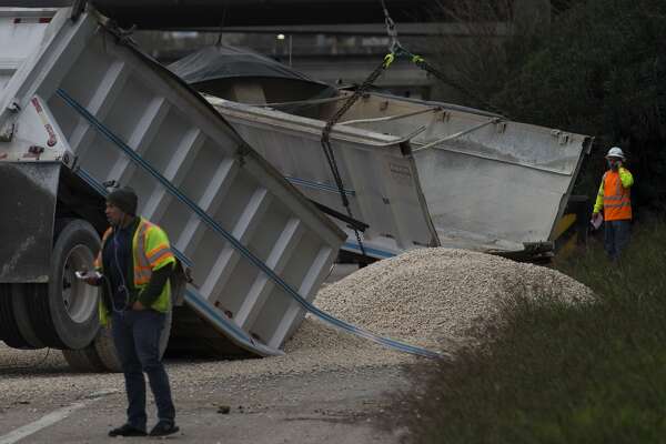 Highway Reopened After Spilled Load Of Gravel Caused Traffic Headache