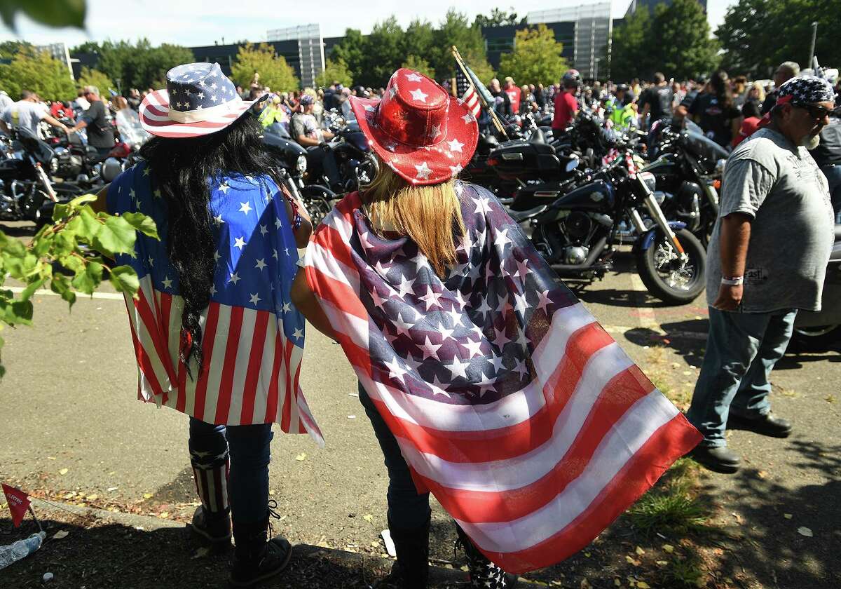 Red,white, and blue were the colors of choice for the annual CT United Ride, Connecticut's largest 9/11 tribute, in Norwalk, Conn. on Sunday, September 8, 2019. According to Garrity, he had planned a series of safeguards including dispersing the toilet facilities and adding portable speakers so riders wouldn't gather near the podium. Ultimately though, the anticipated gathering was simply too large. The idea of an alternate starting point was briefly considered, then dropped, he said.