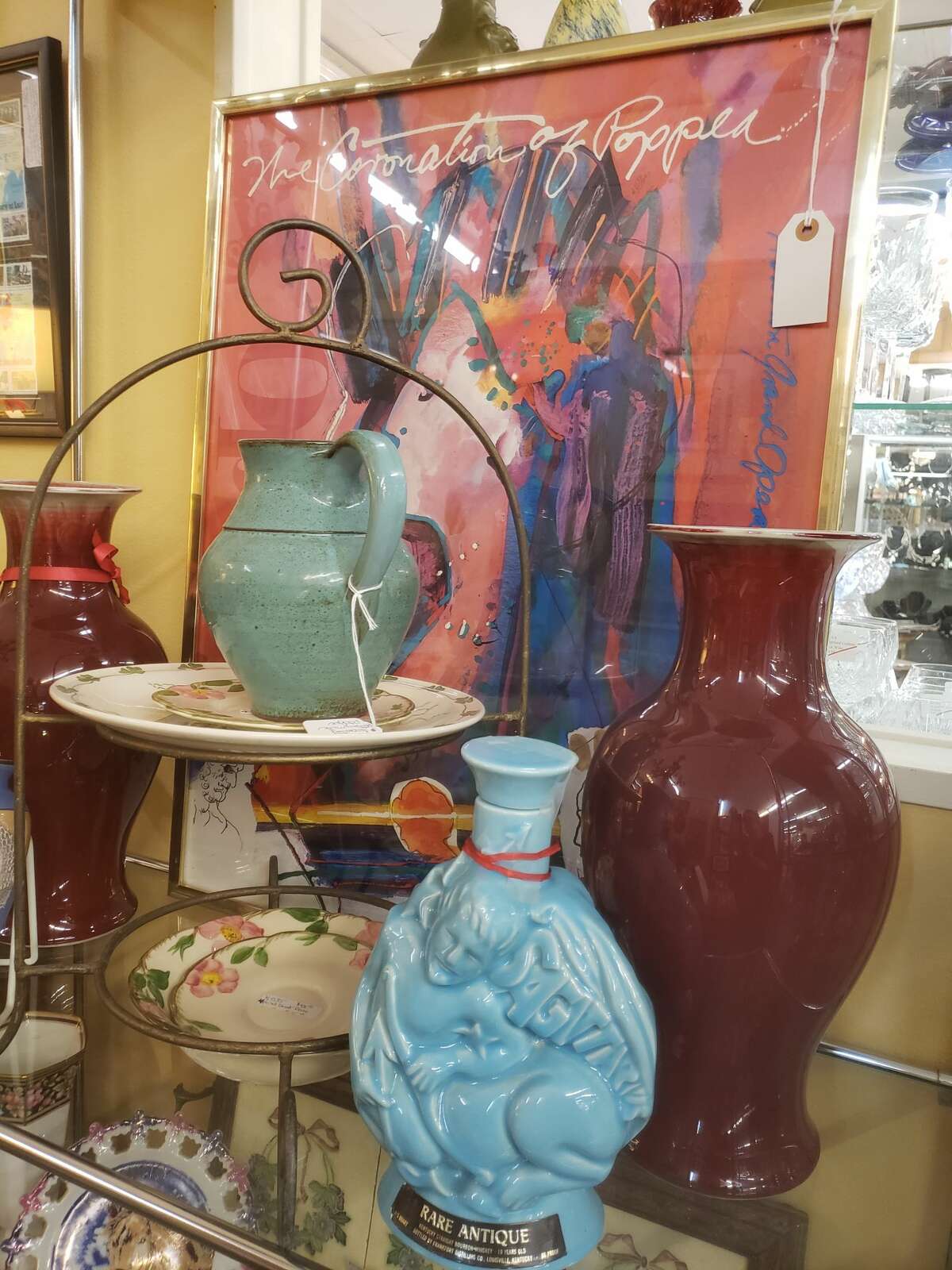 Retired Chronicle design editor Madeleine McDermott Hamm is getting out of the antiques business. Her goods range from Oxblood Chinese vases to a 1970s Houston Grand Opera print
