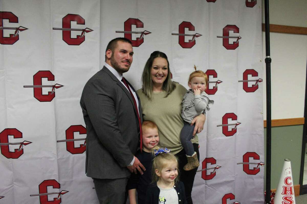 Jason Fiacco with his wife Sarah Fiacco and children Colt, Callie and Casey.