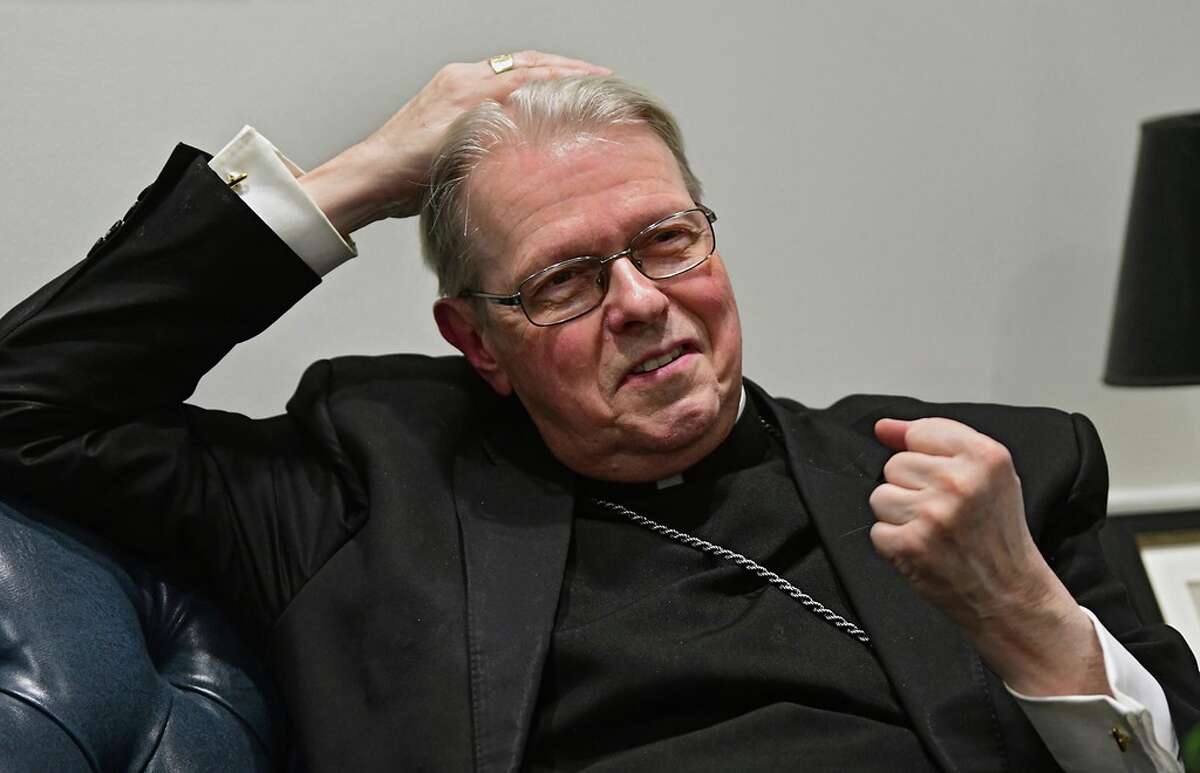 Albany Diocese Bishop Edward Scharfenberger is interviewed at the Catholic Diocese headquarters on Tuesday, Jan. 7, 2020 in Albany, N.Y. (Lori Van Buren/Times Union)