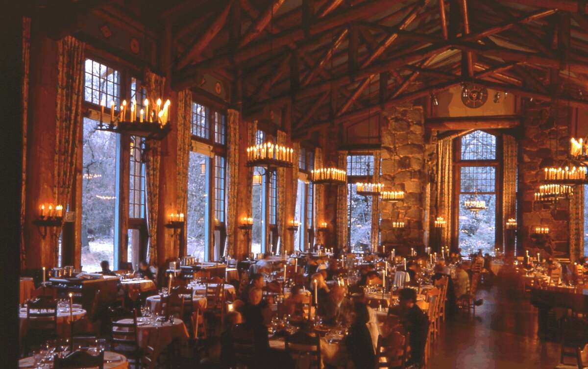 The Ahwahnee Lodge dining room is smack in the middle of the valley.