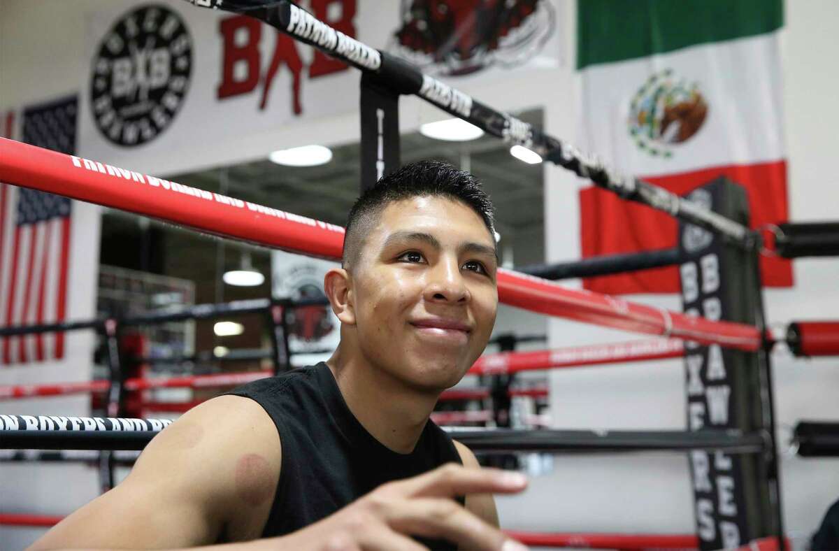 Undefeated boxing champion Jaime Aarón Munguía of Mexico works out at Boxers and Brawlers Boxing Club on Tuesday, Jan. 7, 2020 in preparation for his upcoming middle weight fight against Gary O'Sullivan to be held at the Alamodome.