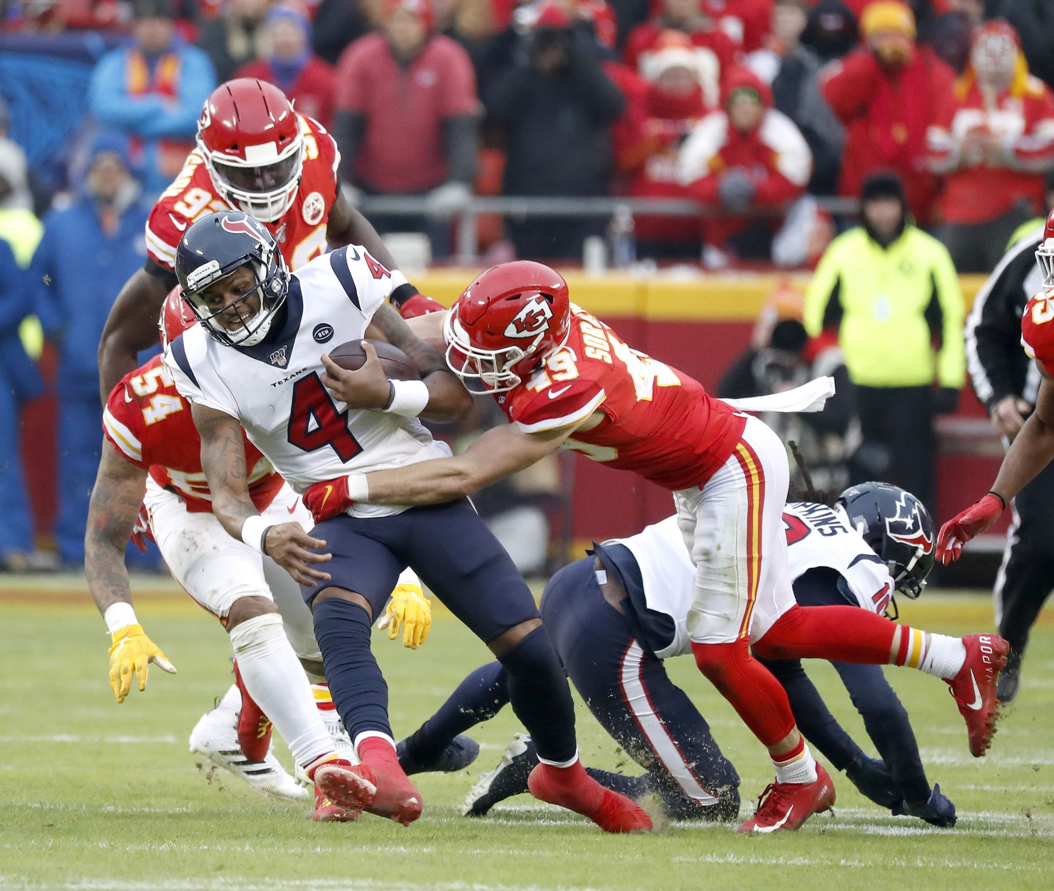 Texans plummet after early lead against the Chiefs, 51-31, in the  Divisional Playoff game