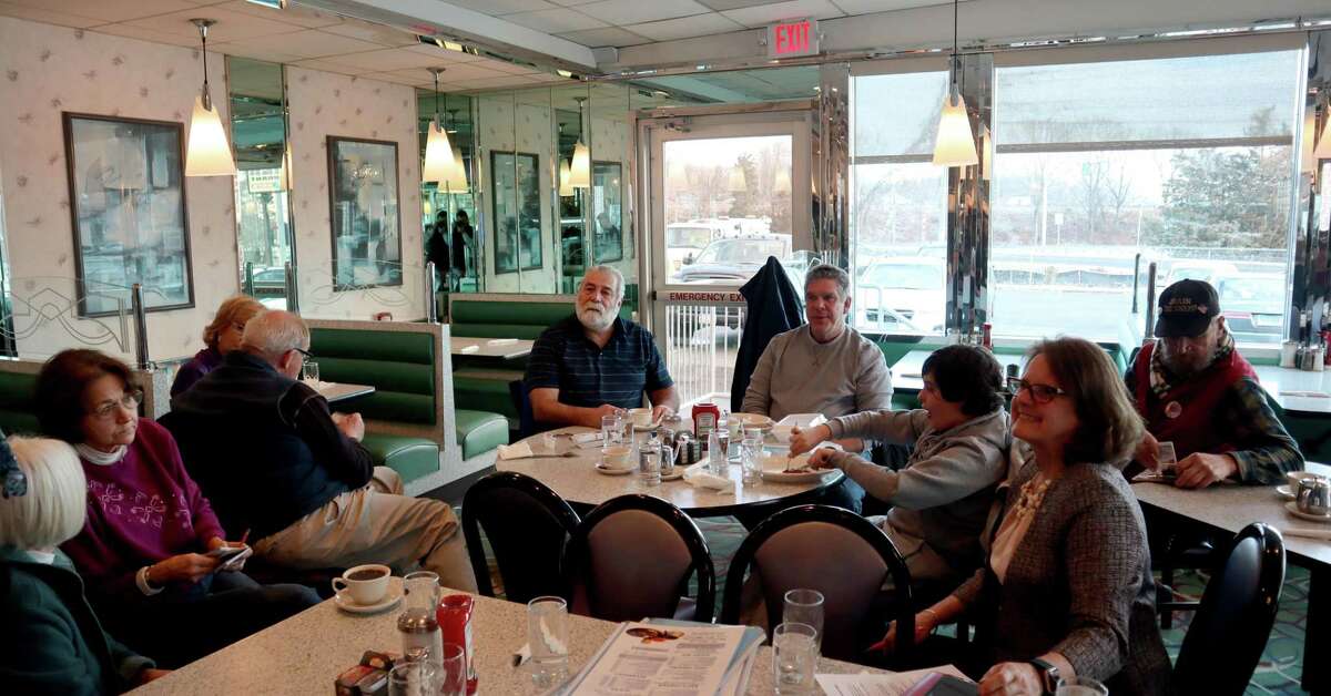 State Representatives Charles Ferraro (R-117) and Kathy Kennedy (R-119) met with local residents at the Athenian Diner in Milford on Wednesday to talk about the upcoming legislative session that begins Feb. 5.