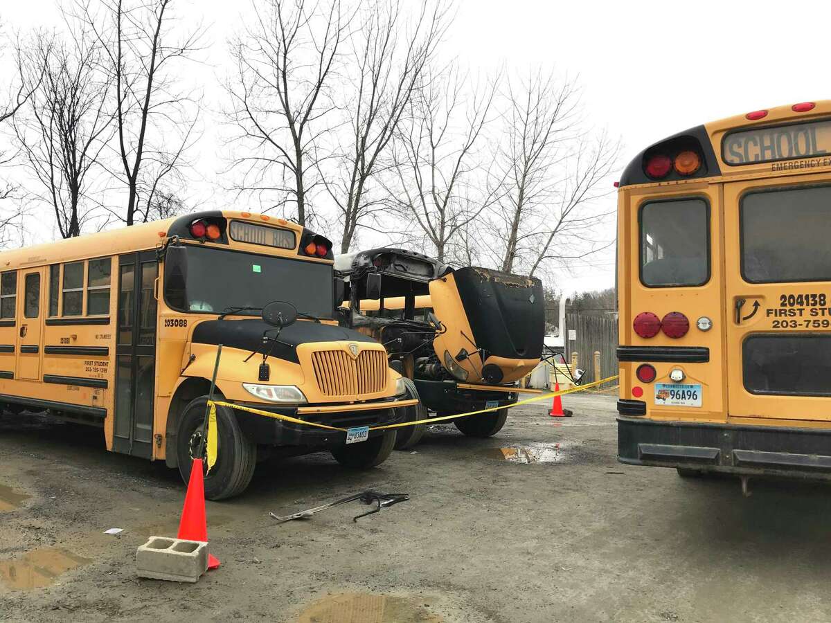 Video: Firefighters battle CT school bus fires