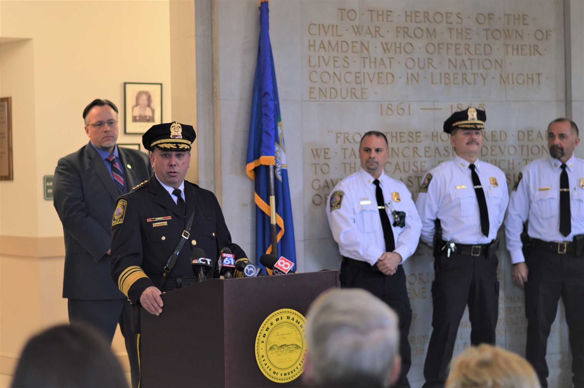 Hamden swears in John Cappiello as police chief
