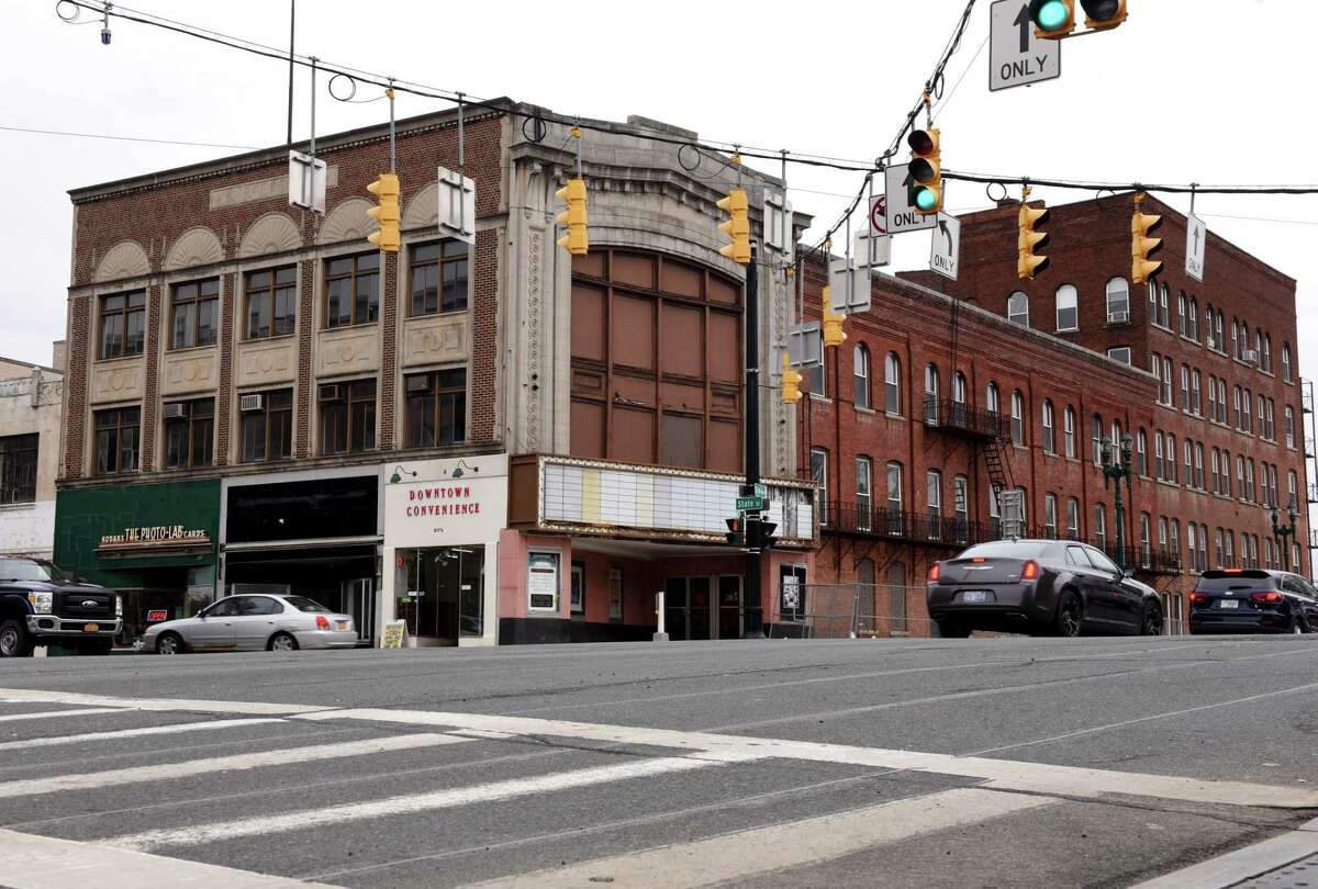 Exterior of the Wedgeway building on Monday, Jan. 13, 2020, in Schenectady, N.Y. City officials will try to determine if the landmark building at the corner of Erie Boulevard and State Street is safe for habitation. (Will Waldron/Times Union)