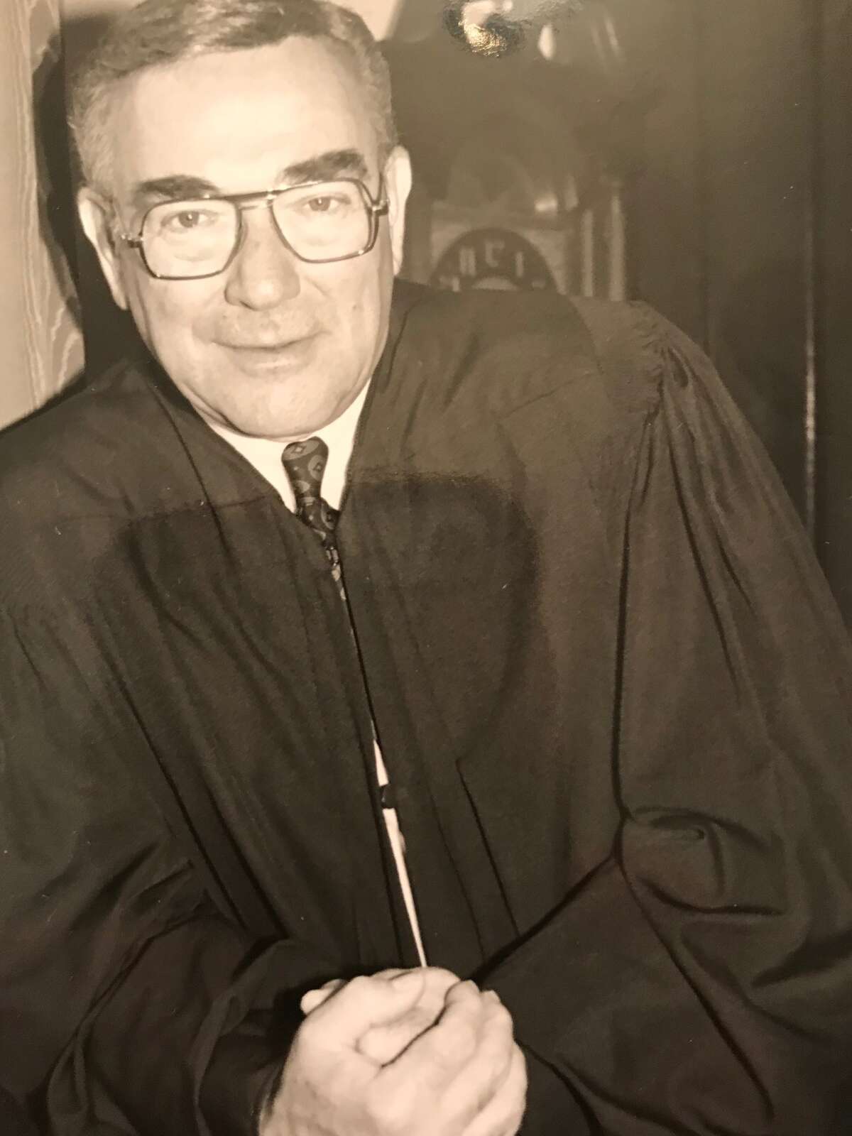 This undated photograph shows Judge Leonard A. Weiss in his judicial robes.