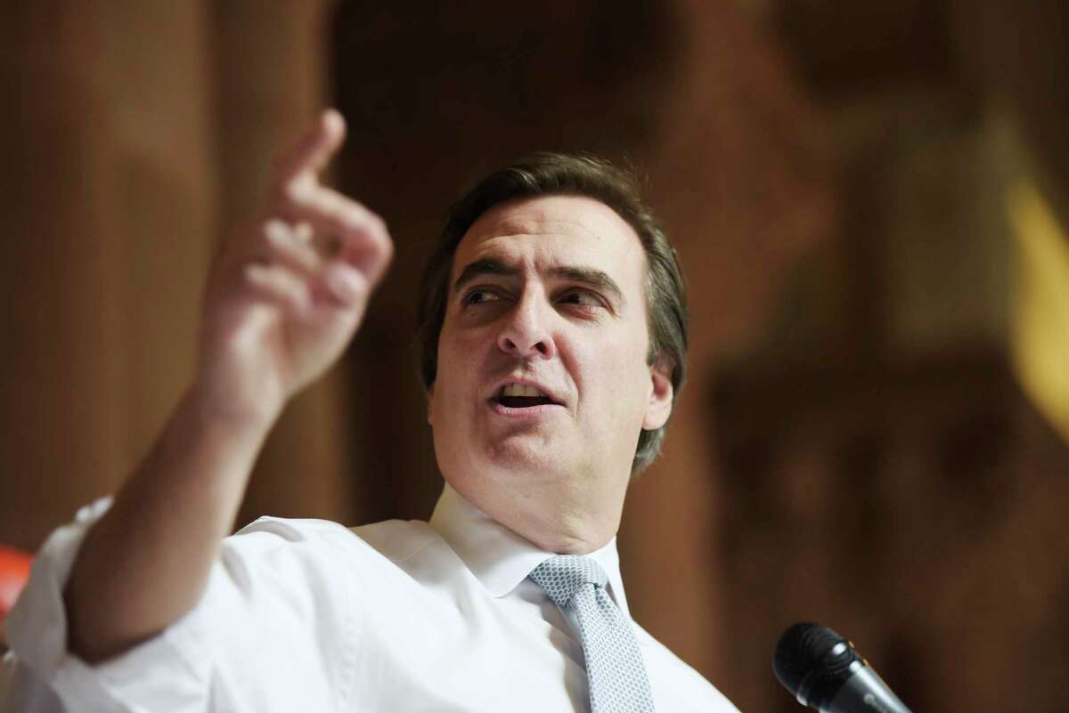 Deputy Senate Majority Leader Michael Gianaris urges judicial nominating panel to broaden its search for more diverse candidates as Court of Appeals opening nears. (Paul Buckowski/Times Union)