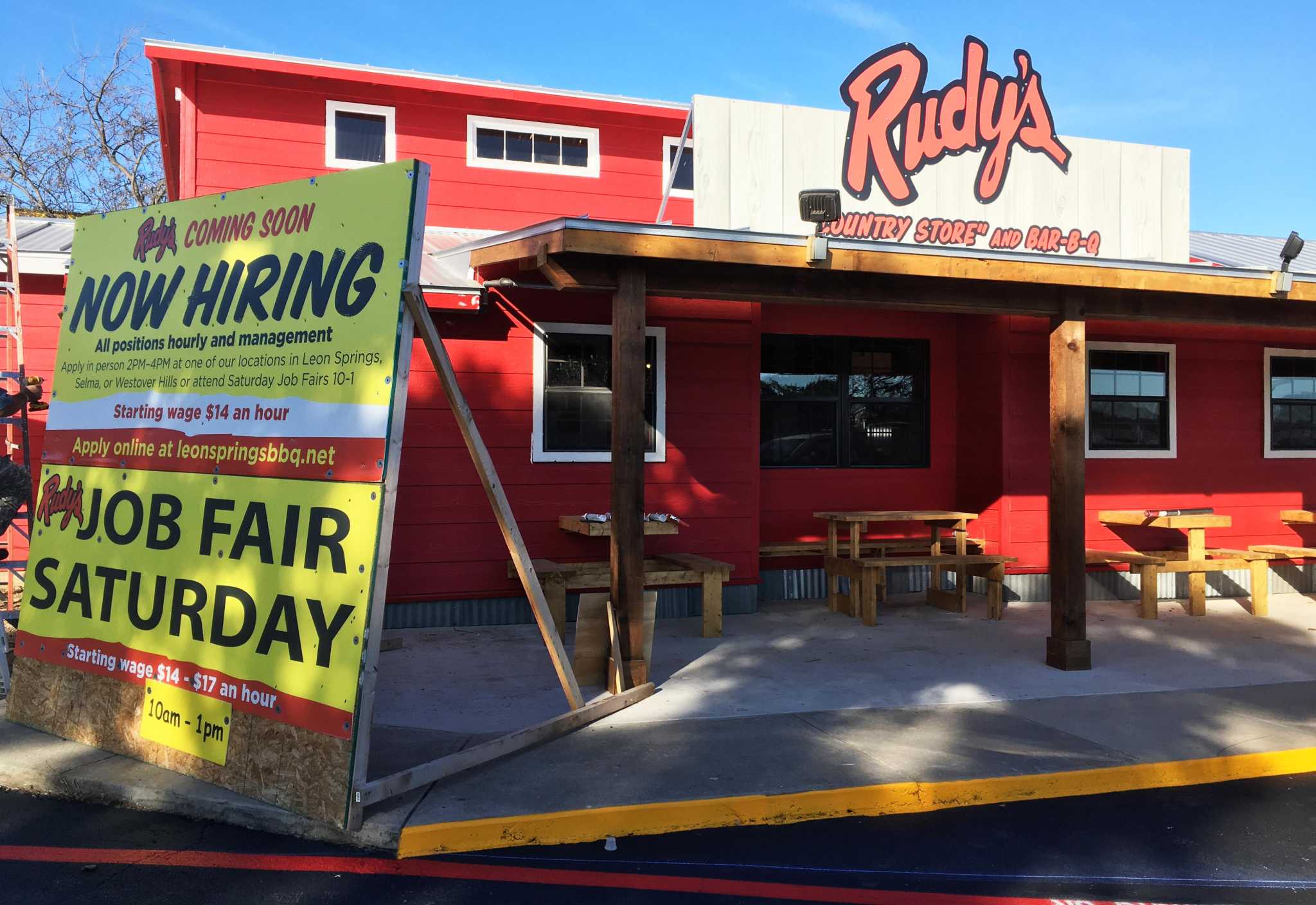 Now open: Rudy's Country Store and Bar-B-Q barbecue restaurant near San