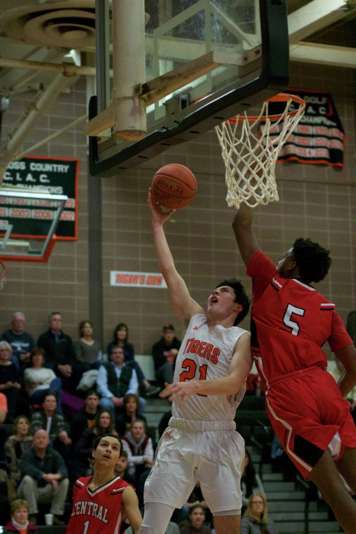 RHS Senior James Rush scores again Bridgeport Central on Tuesday, Jan. 14.